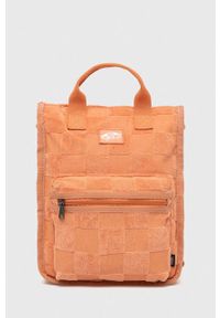 Vans plecak damski kolor pomarańczowy mały gładki. Kolor: pomarańczowy. Wzór: gładki #1