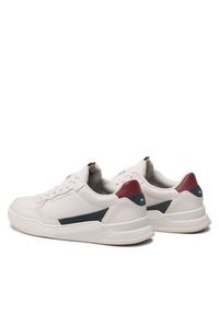 TOMMY HILFIGER - Tommy Hilfiger Sneakersy Elevated Cupsole Leather FM0FM04490 Beżowy. Kolor: beżowy. Materiał: skóra