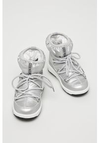 Moon Boot - Buty dziecięce. Nosek buta: okrągły. Zapięcie: sznurówki. Kolor: srebrny. Materiał: guma #2