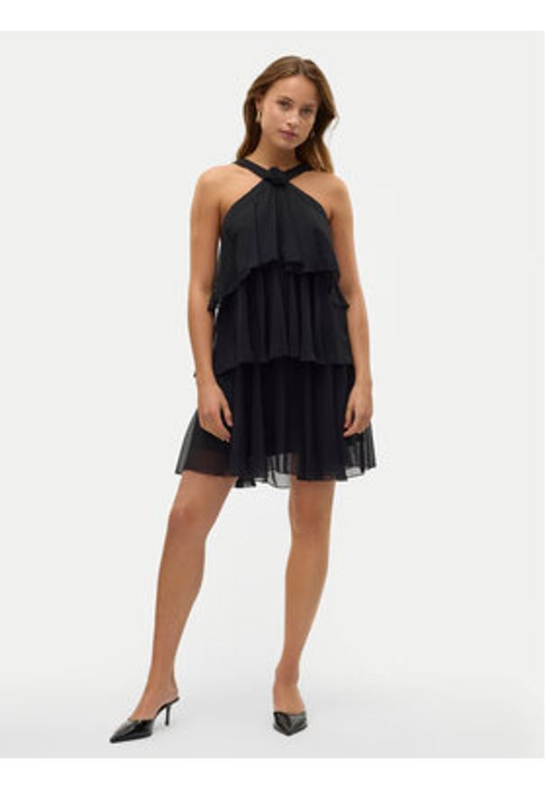 Vero Moda Sukienka koktajlowa Felicia 10329767 Czarny Regular Fit. Kolor: czarny. Materiał: syntetyk. Styl: wizytowy