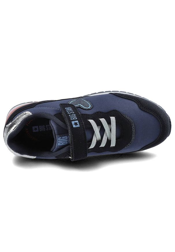 Big-Star - Granatowe Sneakersy Big Star Dziecięce Lekkie Buty. Zapięcie: rzepy. Kolor: niebieski. Materiał: materiał, skóra ekologiczna. Szerokość cholewki: normalna. Wzór: aplikacja. Sport: turystyka piesza