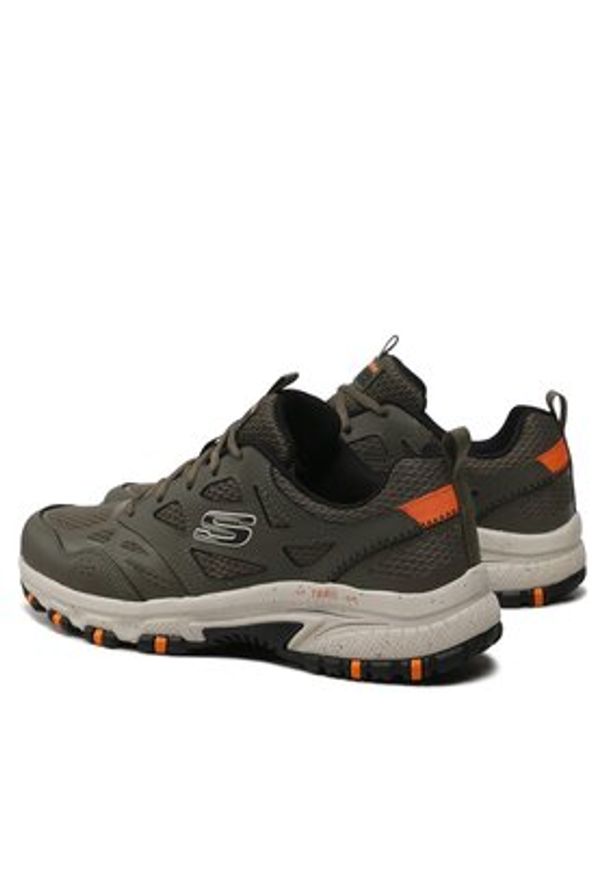 skechers - Skechers Półbuty Hillcrest 237265/OLV Zielony. Kolor: zielony. Materiał: syntetyk, skóra