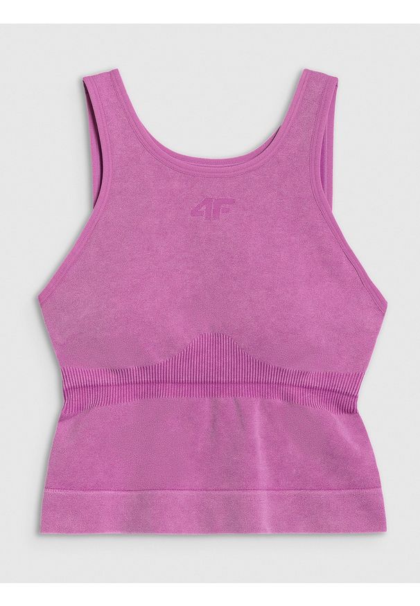 4f - 4F Top do jogi i pilatesu slim szybkoschnący damski - różowy XS/S. Kolor: różowy. Materiał: guma, materiał, elastan, włókno. Sport: joga i pilates