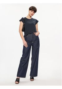Pepe Jeans T-Shirt Lory PL505853 Granatowy Regular Fit. Kolor: niebieski. Materiał: bawełna