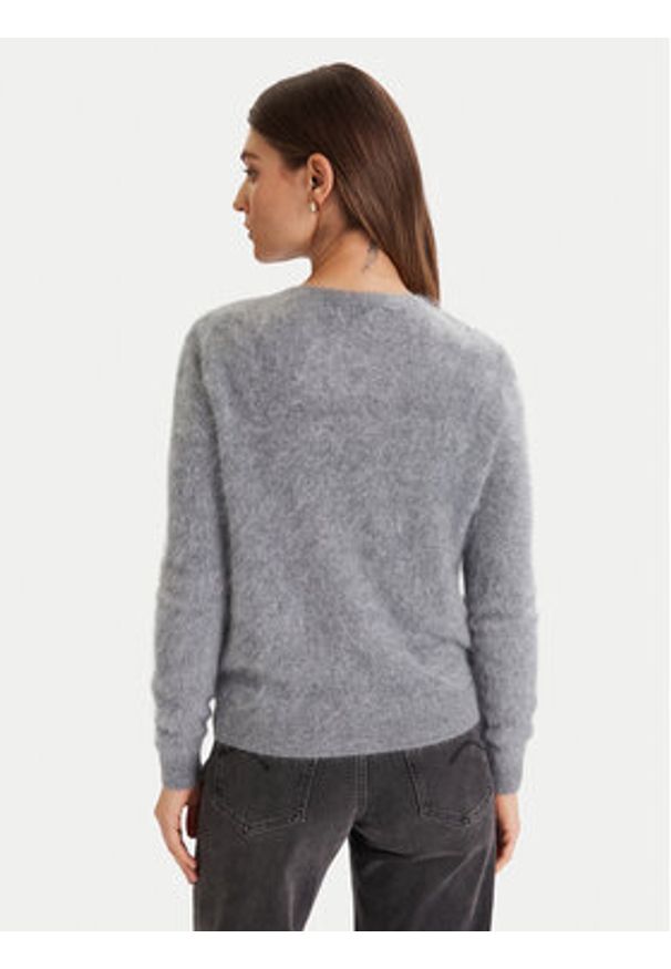 ViCOLO Sweter 22066F Szary Regular Fit. Kolor: szary. Materiał: kaszmir