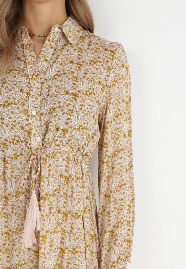 Born2be - Żółta Sukienka Basinna. Kolor: żółty. Typ sukienki: koszulowe. Styl: klasyczny, elegancki. Długość: maxi