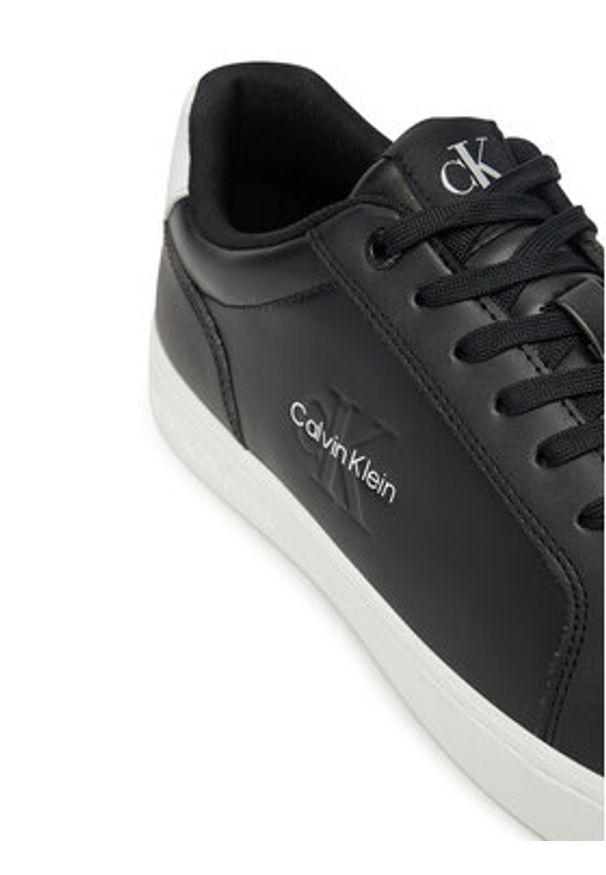 Calvin Klein Jeans Sneakersy Classic Cupsole Mono Lth YM0YM01369 Czarny. Kolor: czarny. Materiał: skóra