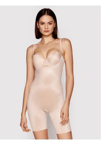 Spanx - SPANX Kombinezon modelujący Thinstincts® 2.0 Open-Bust Mid-Thigh 10235R Beżowy. Kolor: beżowy #1