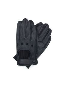 Wittchen - Samochodowe rękawiczki męskie czarne ze skóry naturalnej czarne. Kolor: czarny. Materiał: skóra. Styl: elegancki