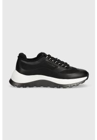 Calvin Klein sneakersy 2 PIECE SOLE RUNNER LACE UP kolor czarny HW0HW01640. Nosek buta: okrągły. Zapięcie: sznurówki. Kolor: czarny. Materiał: poliester, guma. Obcas: na platformie