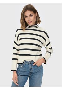 only - ONLY Sweter Fibi 15259096 Beżowy Regular Fit. Kolor: beżowy. Materiał: wiskoza #1