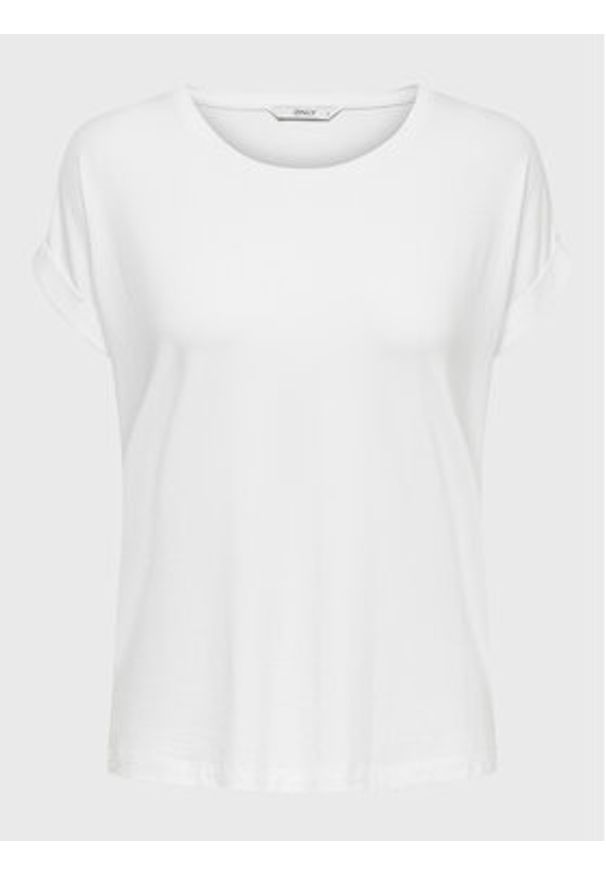 only - ONLY T-Shirt Moster 15106662 Biały Loose Fit. Kolor: biały. Materiał: wiskoza