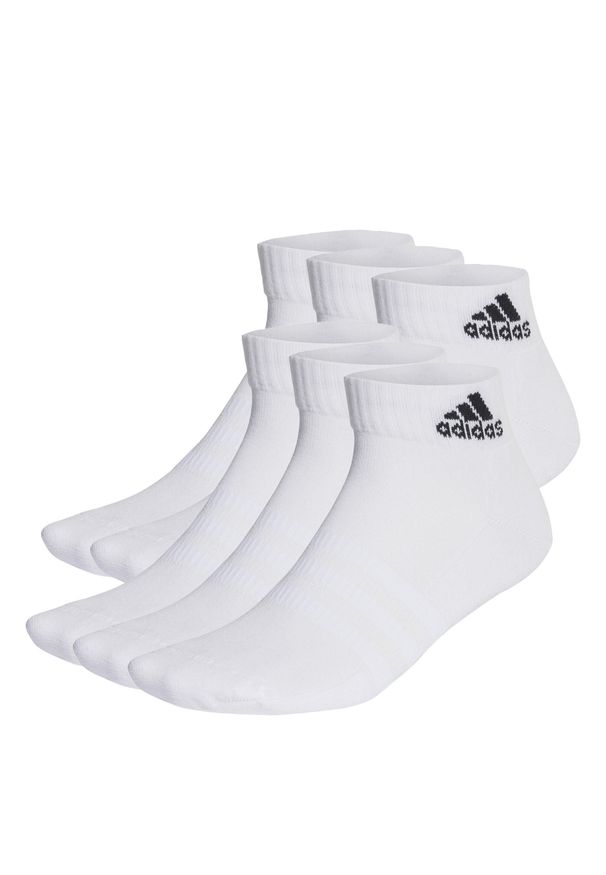 Adidas - Cushioned Sportswear Ankle Socks 6 Pairs. Kolor: czarny, wielokolorowy, biały. Materiał: materiał. Sport: turystyka piesza