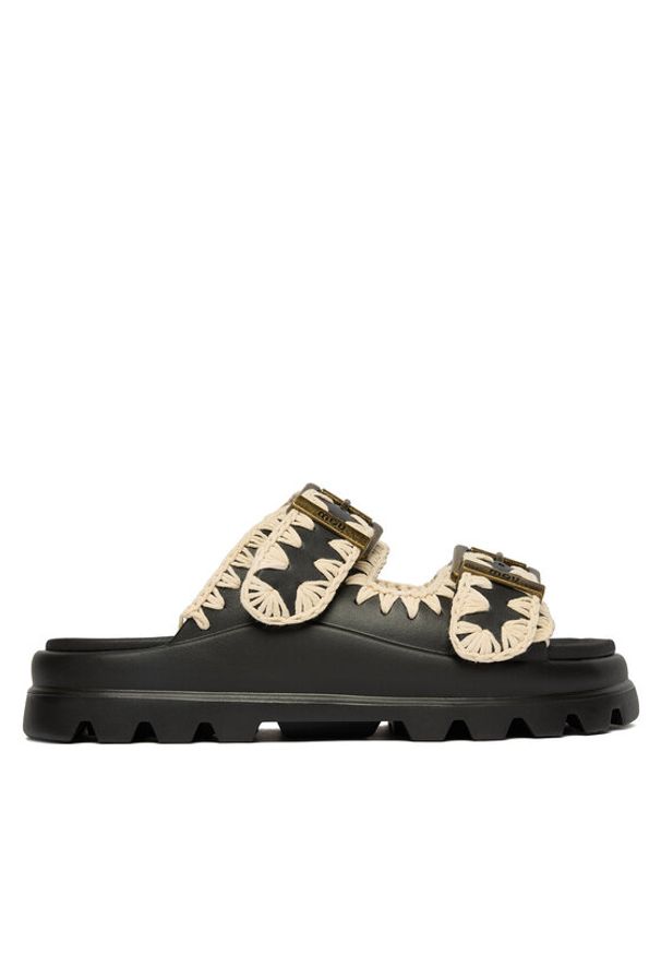 Mou Klapki MU.SW661001N Czarny. Kolor: czarny. Materiał: syntetyk