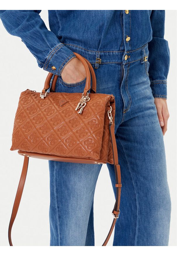 Guess Torebka Adelasia HWQL96 58060 Brązowy. Kolor: brązowy. Materiał: skórzane