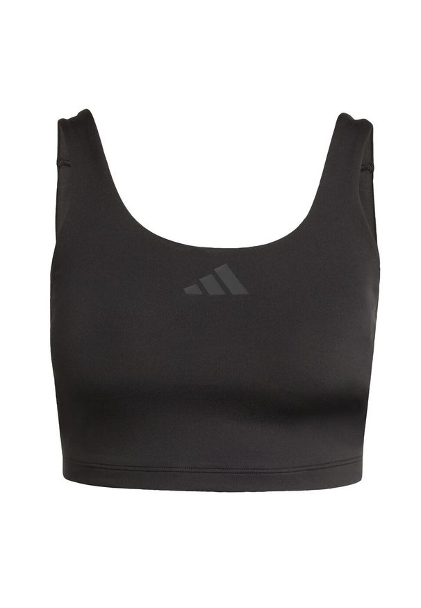 Adidas - Koszulka Power Light Support Bra. Kolor: czarny. Technologia: ClimaCool (Adidas)