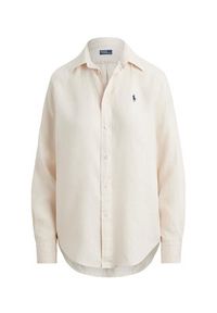 Polo Ralph Lauren Koszula 211970730511 Beżowy Classic Fit. Typ kołnierza: polo. Kolor: beżowy. Materiał: len #5