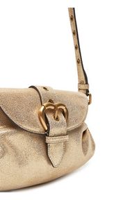 Pinko - PINKO Torebka Jolene Shoulder Mini PE 25 PLTT 102802 A27K Złoty. Kolor: złoty. Materiał: skórzane, zamszowe