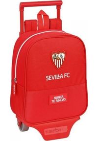 Sevilla FC Torba szkolna z kółkami Sevilla Ftbol Club Czerwony (22 x 27 x 10 cm). Kolor: czerwony #1