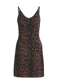 Adidas - adidas Sukienka codzienna Seasonal Essentials Leopard Print JZ0204 Brązowy Slim Fit. Okazja: na co dzień. Kolor: brązowy. Materiał: bawełna. Wzór: nadruk. Typ sukienki: proste. Styl: casual #5