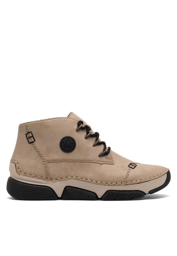 Rieker Trzewiki 45902-60 Beżowy. Kolor: beżowy. Materiał: skóra