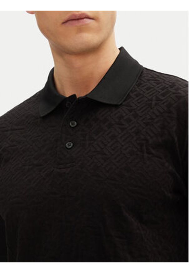 Armani Exchange Polo XM000477 AF10337 FC013 Czarny Regular Fit. Typ kołnierza: polo. Kolor: czarny. Materiał: syntetyk, bawełna