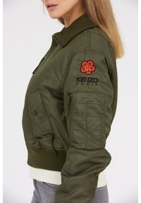Kenzo - KENZO Zielona kurtka bomberka damska boke flower, Rozmiar XS. Kolor: zielony #3