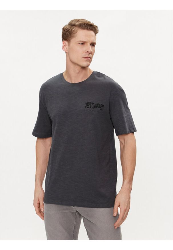 Jack & Jones - Jack&Jones T-Shirt Guru 12249187 Szary Relaxed Fit. Kolor: szary. Materiał: bawełna