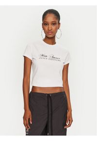 Juicy Couture T-Shirt Mon Amour JCSCT224407 Biały Slim Fit. Kolor: biały. Materiał: bawełna