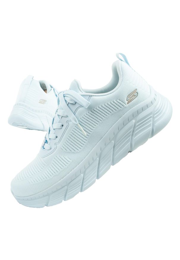 skechers - Buty sportowe sneakersy damskie Skechers Bobs niebieskie. Kolor: niebieski. Sport: fitness