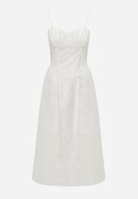 Renee - Biała Rozkloszowana Sukienka z Bawełny na Ramiączka Zdobiona Haftem Adozaphaura. Okazja: na co dzień, na randkę, na imprezę. Typ kołnierza: dekolt gorset. Kolor: biały. Wzór: aplikacja, haft. Typ sukienki: rozkloszowane, gorsetowe. Materiał: bawełna. Długość rękawa: na ramiączkach. Sezon: lato. Styl: casual #6