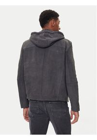 Milestone Kurtka skórzana MSRenaldo 531006 60725 Szary Regular Fit. Kolor: szary. Materiał: skóra #7