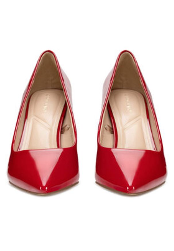 Jenny Fairy Szpilki WFA3006-1 Czerwony. Kolor: czerwony. Materiał: skóra. Obcas: na szpilce