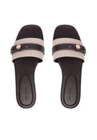 Tory Burch Klapki Romy Slide 183307 Brązowy. Kolor: brązowy. Materiał: skóra #5