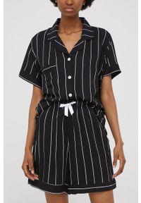 Answear Lab piżama damska kolor czarny. Kolor: czarny. Materiał: tkanina. Długość: krótkie #5