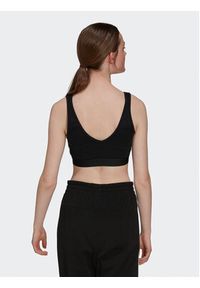 Adidas - adidas Koszulka techniczna Essentials 3-Stripes Crop Top With Removable Pads GS1343 Czarny. Kolor: czarny. Materiał: bawełna