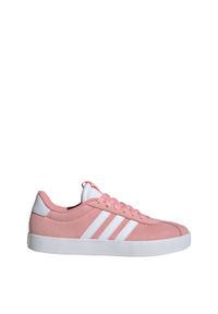 Adidas - Buty VL Court 3.0. Kolor: biały, wielokolorowy, różowy. Materiał: zamsz, skóra