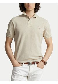 Polo Ralph Lauren Polo 710536856215 Beżowy Slim Fit. Typ kołnierza: polo. Kolor: beżowy. Materiał: bawełna