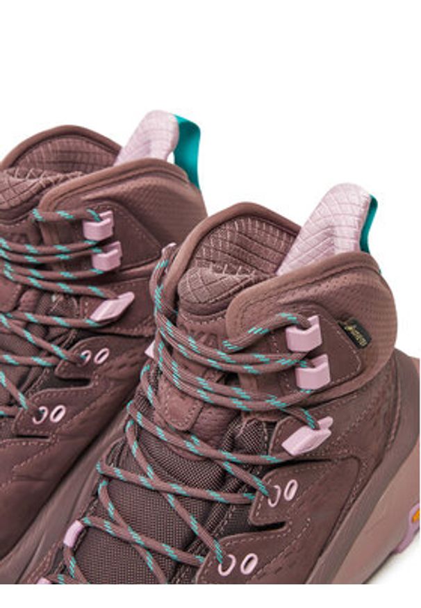 HOKA - Hoka Trekkingi Kaha 2 GTX GORE-TEX 1123156 Bordowy. Kolor: czerwony. Materiał: nubuk, skóra