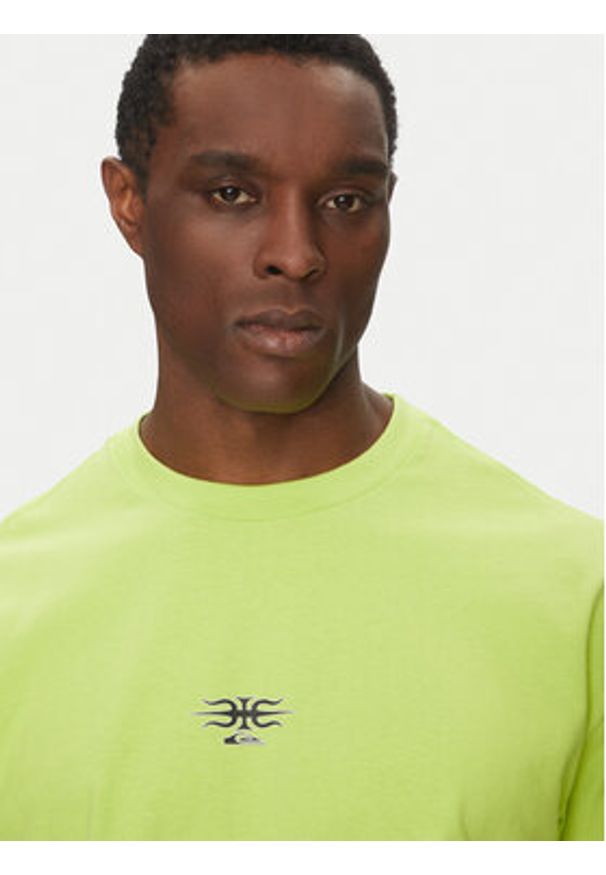Quiksilver T-Shirt EQYZT08017 Zielony Regular Fit. Kolor: zielony. Materiał: bawełna