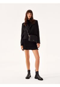 Kazar - 3-komorowa torebka z trójwymiarowym pikowaniem. Kolor: czarny. Materiał: skórzane #4