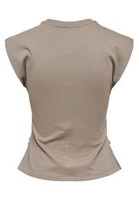 only - ONLY T-Shirt Marie 15372452 Szary Regular Fit. Kolor: szary. Materiał: bawełna #4