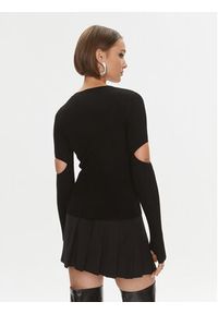 Pinko Sweter Tricheco 102019 A18M Czarny Slim Fit. Kolor: czarny. Materiał: wełna