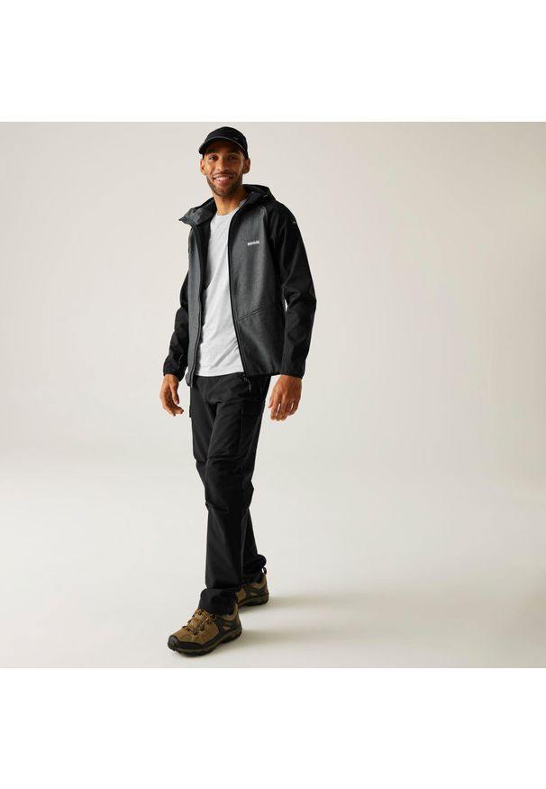 Regatta - Arec III Męski wodoodporny softshell na wędrówki. Kolor: brązowy, szary, wielokolorowy. Materiał: softshell. Sport: turystyka piesza