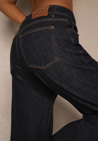 Renee - Granatowe Jeansy Straight Leg High Waist Salisae. Okazja: na imprezę, na co dzień. Stan: podwyższony. Kolor: niebieski. Styl: casual #3