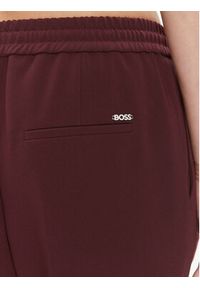 BOSS - Boss Spodnie materiałowe Tariyanah 50490039 Bordowy Regular Fit. Kolor: czerwony. Materiał: wiskoza #4