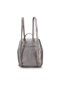 Wittchen - Damski plecak z zaokrągloną kieszenią z przodu. Kolor: beżowy. Materiał: skóra ekologiczna. Wzór: haft. Styl: elegancki #3