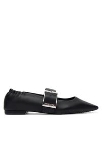 DKNY Baleriny Cormic K3501170 Czarny. Kolor: czarny. Materiał: skóra