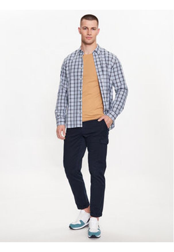 TOMMY HILFIGER - Tommy Hilfiger T-Shirt MW0MW10800 Beżowy Slim Fit. Kolor: beżowy. Materiał: bawełna
