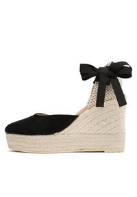 Manebi Espadryle Wedge Espadrilles K 1.0 WV Czarny. Kolor: czarny. Materiał: zamsz, skóra